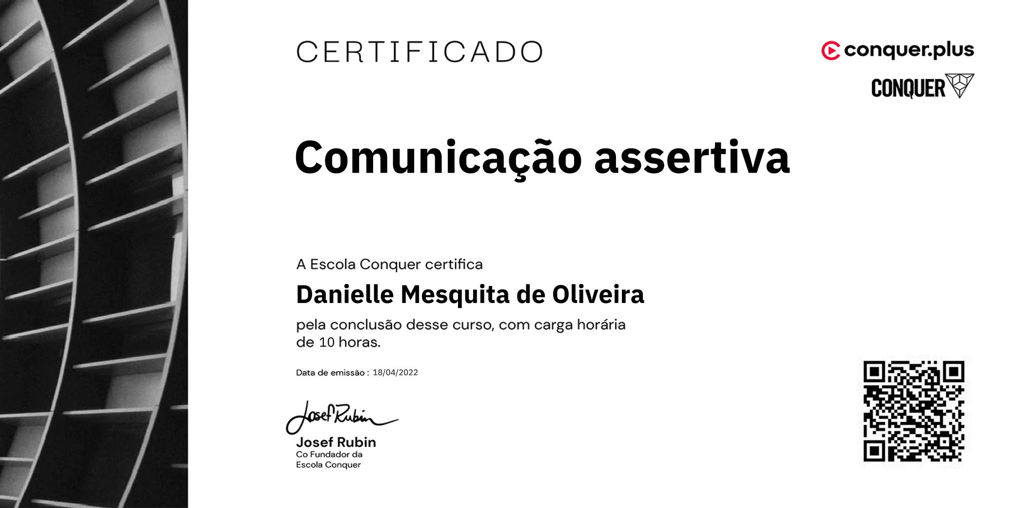 Certificado de Comunicação assertiva